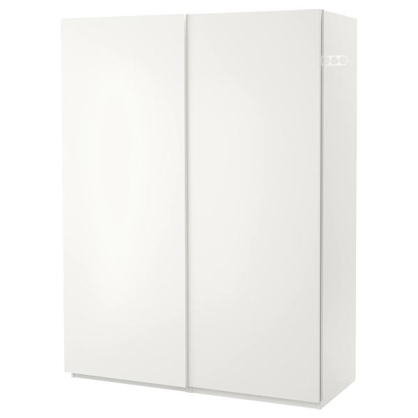 Matte White Cream Flat Panel Lacquer Sliding Door Wardrobe Closet Cloth Bedroom Storage