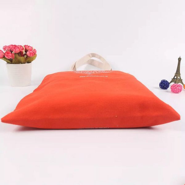 Logo Printed Cotton Canvas Tote Bags For Supermarket Packing And Shopping