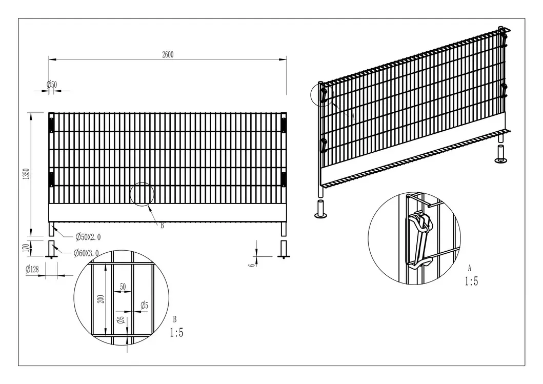 Customized Fall Restraint Temporary Safety Edge Protection Barrier Q235 for Construction