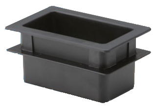 Black Industrial Doors Parts Plastic Door Handle Fitting Into Panel