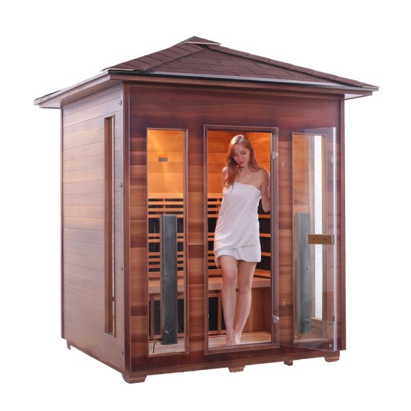 Carbon Panel Heater 4 Person Infrared Sauna Outdoor