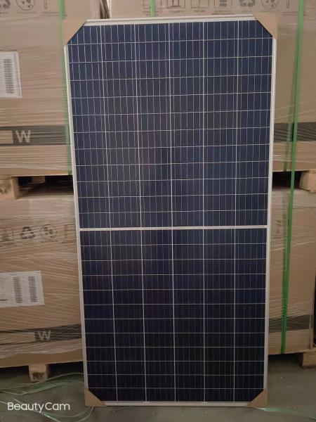 345W 144 Cells Poly Crystalline Solar Panel 5BB White Frame Grade A