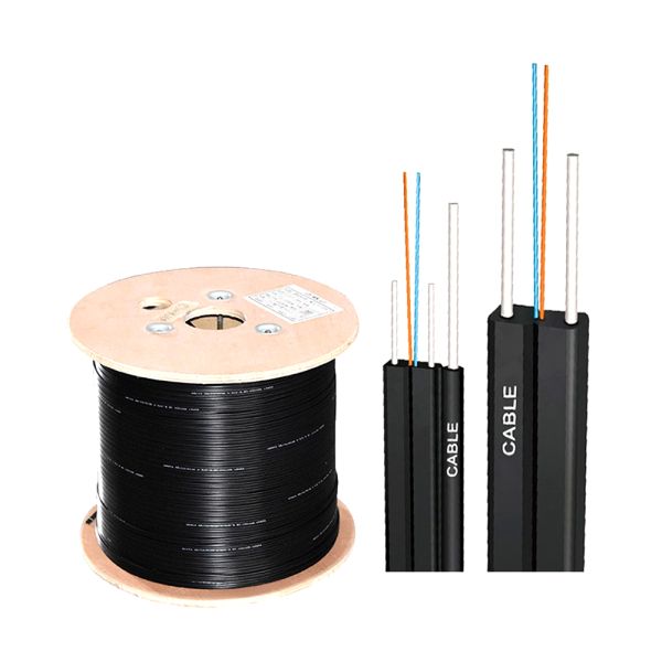 Blue / Orange FTTH Fiber Optic Drop Cable 100m Length Reliable Connection
