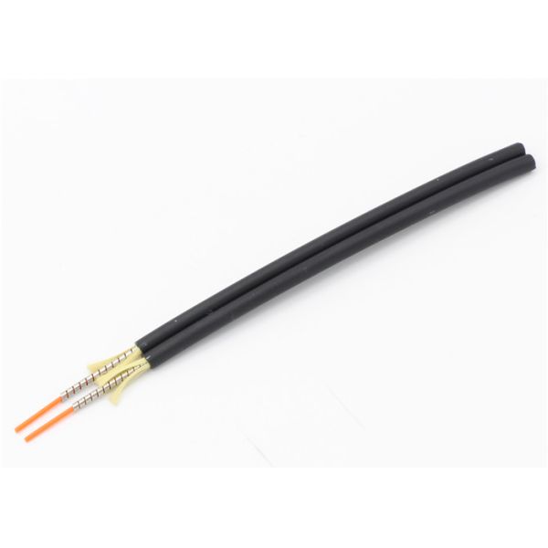 MM 50 / 125 Duplex 3mm Indoor Fiber Cable , Black PE Armored Single Mode Fiber Optic Cable