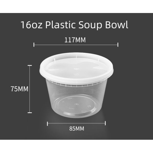 Transparent Plastic Soup Bowl Disposable Lunch Box for Shipping Cost and Delivery Time