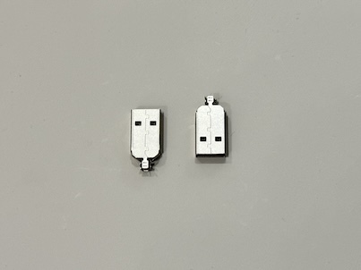 USB 2.0 AM Connector Two-Piece Metal Shell | 24.7mm Length | 2.2mm Cable OD | Electrical Wire Terminal Connector for Data & Power Transmission