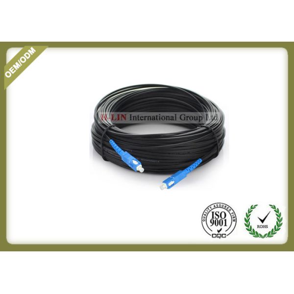 1core FRP FTTH Indoor Fiber Optic Drop Cable GJXH with Black or White jacket color