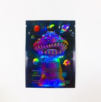 Sac d'emballage personnalisé fermeture à glissière holographique pour CBD fleur de marijuana