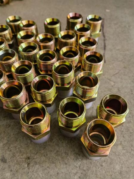Different Raw Material And Size Customized Thread Adapter / Hydraulic Hose Fittings Hydraulic Hose Ferrule Fittings