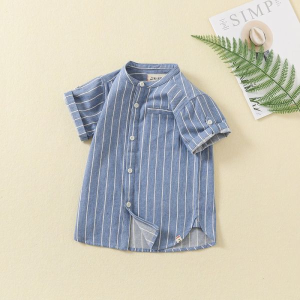 Customizable children clothing boys plain shirts boys Fashion new products summer clothes shirts for kids
