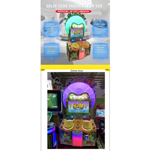 Kids Play Machine Puzzle Game Coin Operated Happy Babe Drummer Electronic Music Game Machine