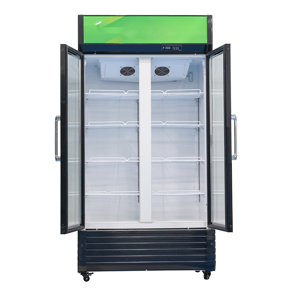 Durable Commercial Glass Freezer 650L Dual Cooling Commercial Merchandiser Freezer