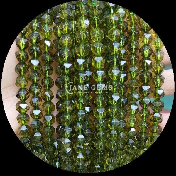 Вибрирующие многоцветные бисеры из натурального драгоценного камня арбуз кварц аквамарин