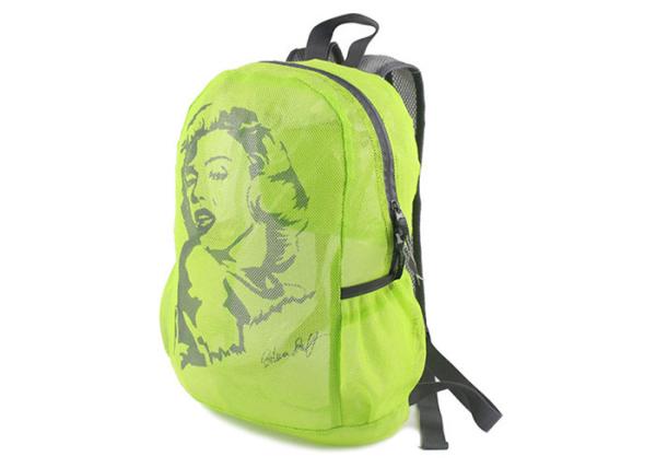 SEDEX Women Printing Polyester Backpack Green Mesh Backpack