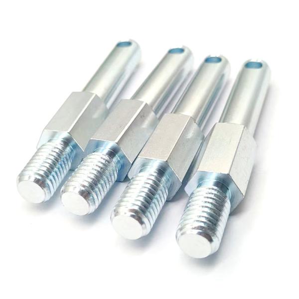 Threaded Linkage Rod With Hex Bod 16×100mm Zinc Plated Steel Connecting Shaft