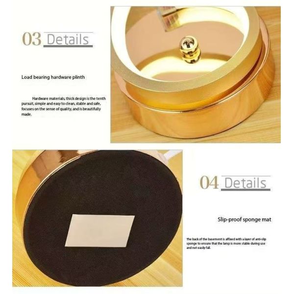 Nouvelle lampe de table décorative dortoir dortoir en métal acrylique en or simple en spirale