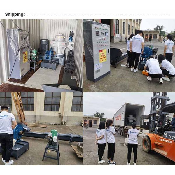 Wood Pellets 15KG Bags Vertical Ring Die Wood Pellet Mill With 1-5 T/H Capacity