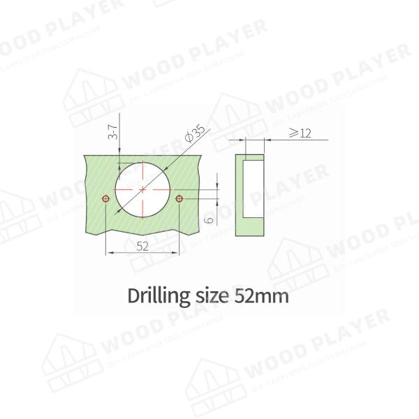 o armário coberto completo da porta de 15mm a de 25mm articula  em dois sentidos