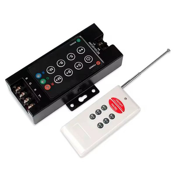 12-24в Железный Шелл LED Контроллер 5-10 Управление расстоянием Rf 8 Ключ 30a Rgb Dimmer