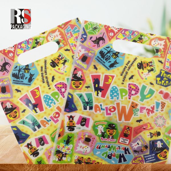 Пластиковая ручка торговая сумка перерабатываемая гравировка печать для бутика