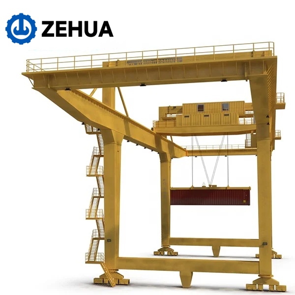 Custom RMG Rail Mounted Gantry Crane Electric Travelling Automated Gantry Crane For Intermodal Yard