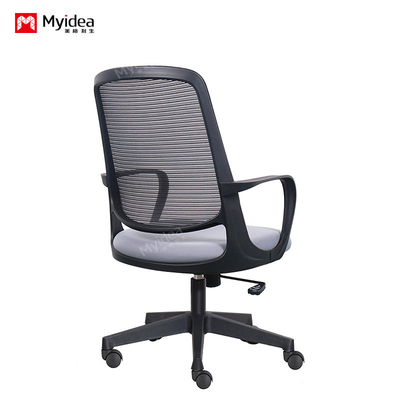 Office Staff Mesh Chair, High Density Sponge Cushion, Breathable Mesh Fabric, Silent Casters, Safe Gas Lift