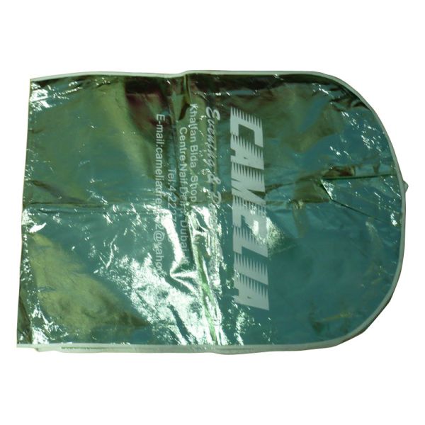 Vl 75g Silvery Unwoven Fabric Dress Garment Suit Bag With Purple Binding, 2C Printing