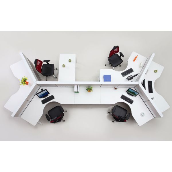 For 6 Person Aluminum frame with Farbic Office Furniture Workstations CD-T10-8859