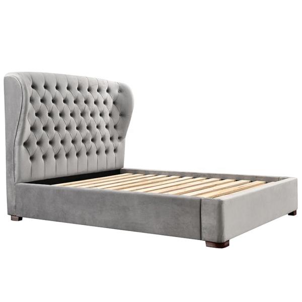 Hotel Durable Leather Tufted Queen Bed Multipurpose Nordic Deisgn