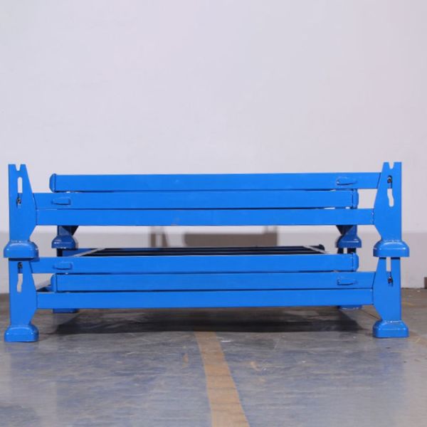 Heavy Duty Foldable Steel Pallet Stack Racks Warehouse Storage Durable Space Saving