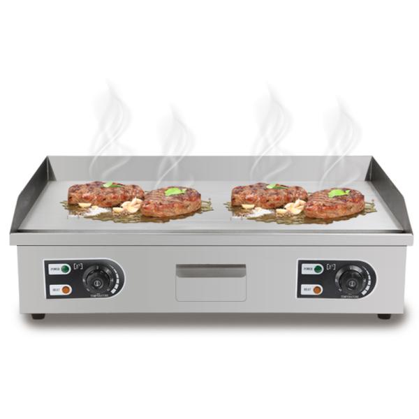Grill de aço inoxidável de cozinha comercial de 8 mm de espessura para restaurante