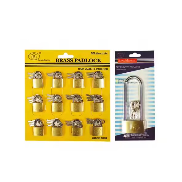 Rarlux New Arrival Solid Padlock Brass Body Brass Cylinder Thin Brass Padlock