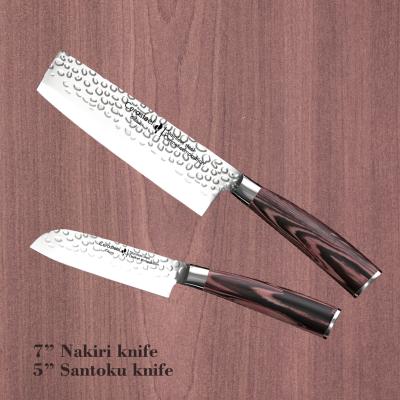 Uma faca cerâmica mágica 7 dos cozinheiros, superfície lisa da faca do cozinheiro chefe de Santoku