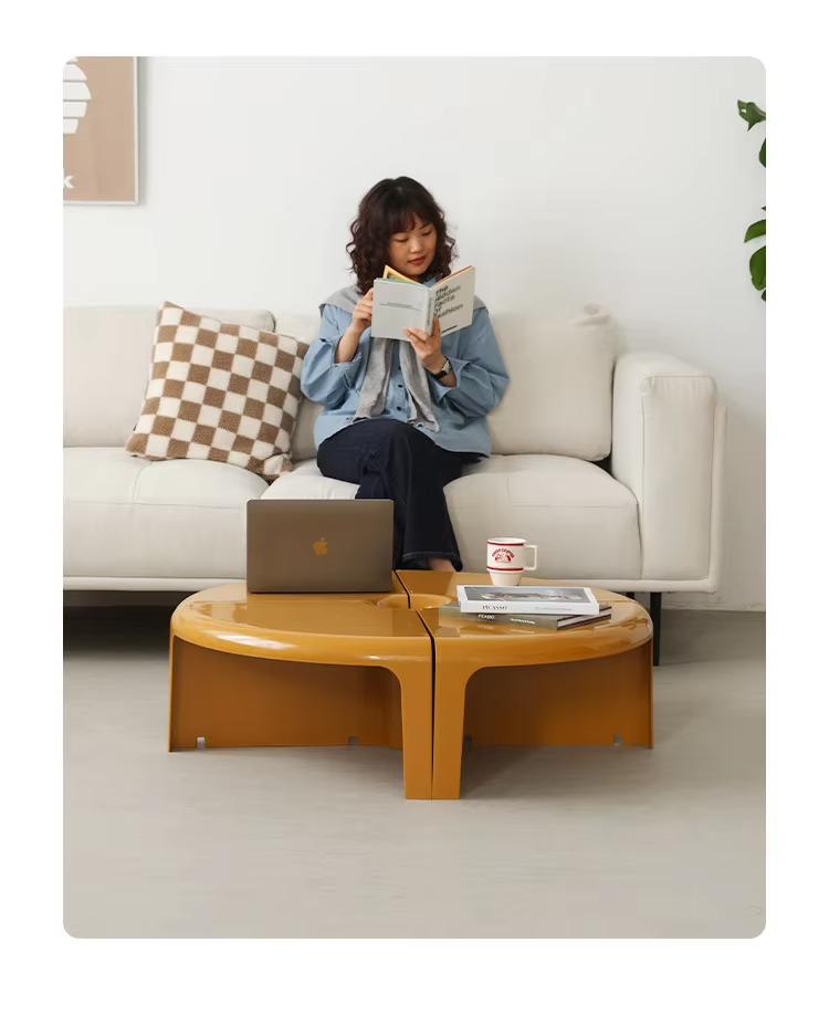 Modern Adjustable Modular Side Table Detachable Splicing Combination ABS Plastic Coffee Table Living Room Furniture Eco-Friendly