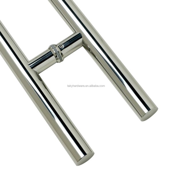 Door Window Handles Double Sided Sliding Glass Door Handle for Bathroom Steel Shower Room