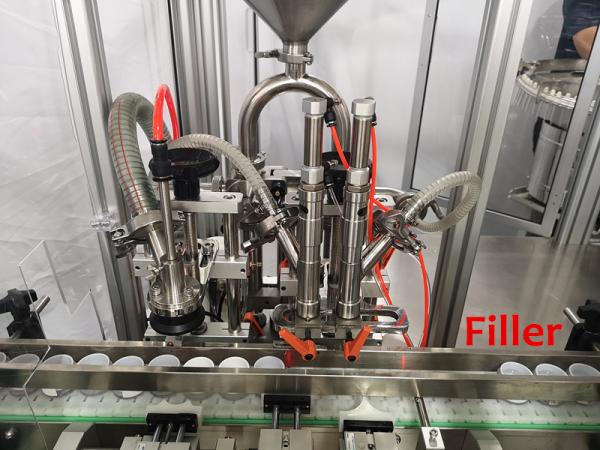máquina de enchimento e tampando do creme de cara 100ml