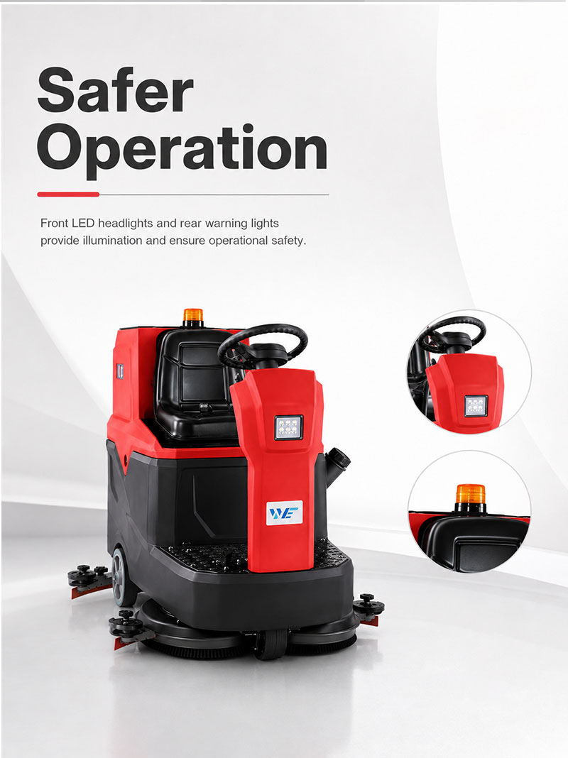 2026 New Style Concrete Warehouse Mop Cleaning Machine Automatic Micro Driving Ride on Floor Scrubber Machine