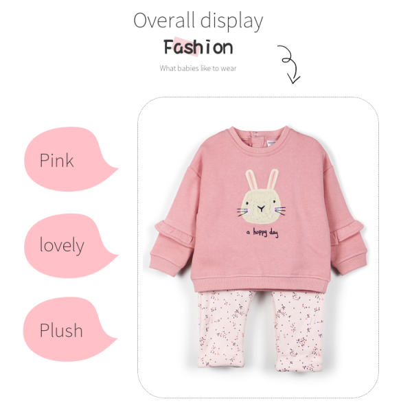 Seasonal Style Baby Girls' Clothing Sets for 1 Year Top and Pants Winter Arrival