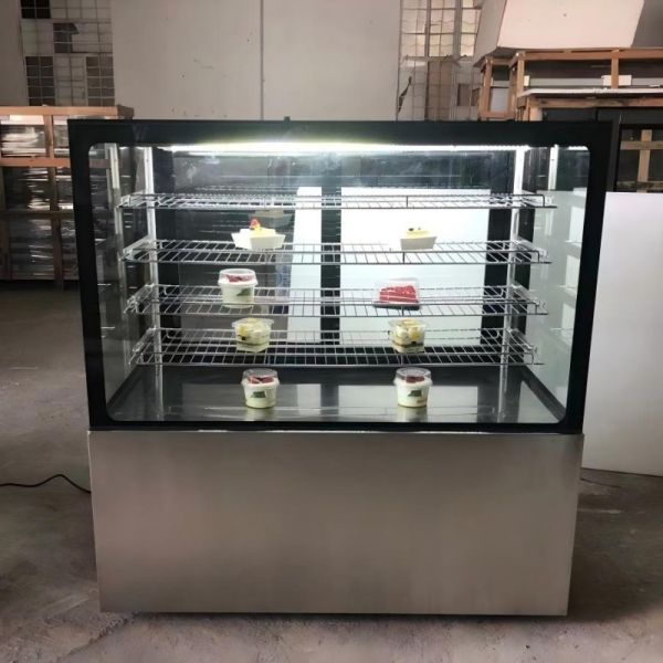 Customized Electric Cake Display Refrigerator Cake Showcase Chiller 4pcs Shelves