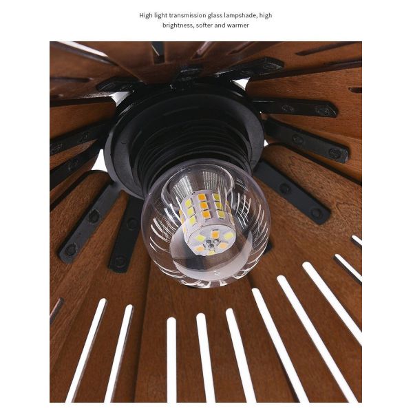 Люстра чайной комнаты небольшой Адвокатуры ресторана привесной лампы соломенной шляпы искусства древесины Wabi Sabi домашняя