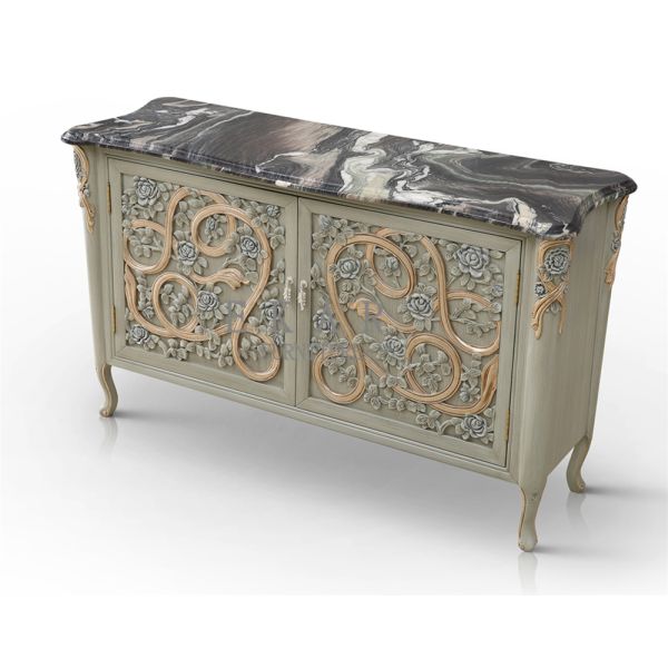 Shoe Rack with 2 Giltwood Door Shoe Rack Classic Italy Style Shoe Rack FVC-103