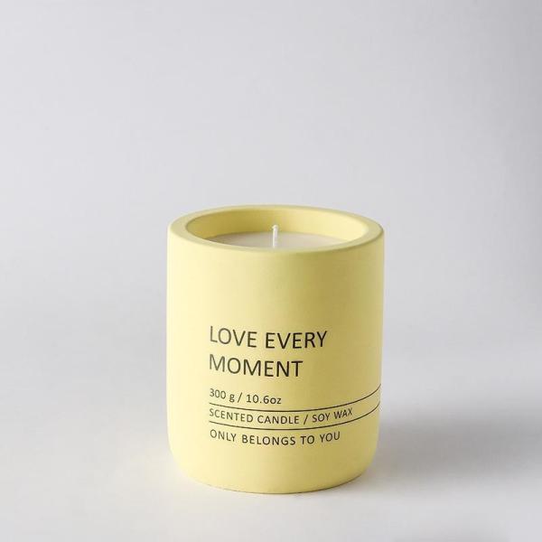 Custom Logo Nordic Cylinder Concrete Candle Holders