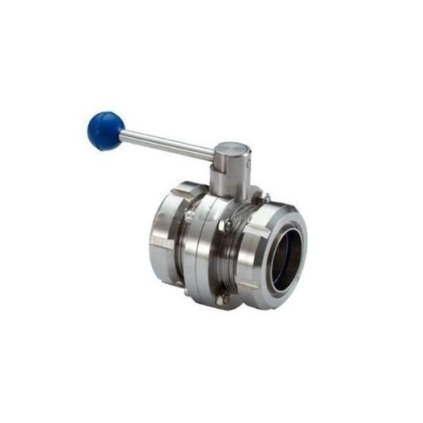 DN15 To DN100 Stainless Steel Sanitary Valves - SMS Butterfly Valve For Food Brewery