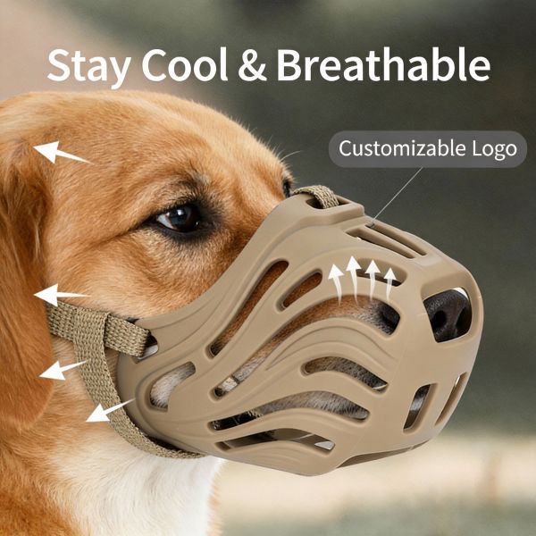 Eco-Friendly TPE Dog Muzzle Breathable Anti-Barking for Training & Grooming