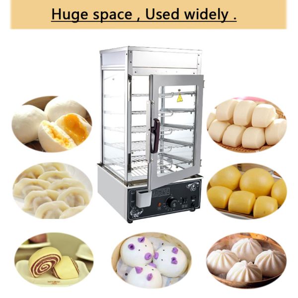 Коммерческая кухня 5-слойный электрический хлебопарик с стеклянным корпусом и мощностью 1200 Вт