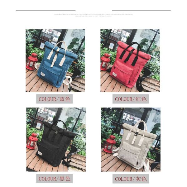 Produced and Hot sell the Handle of Canvas Backpack