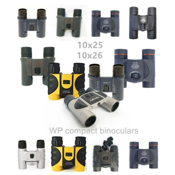 10X25 Waterproof Roof Prism Binoculars BAK4 For Hiking Sighting Aluminum Body