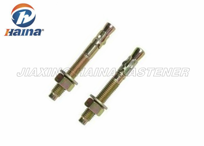 Yellow Zinc M8x25 Plated Expansion Carbon Steel Wedge Bolt Anchor