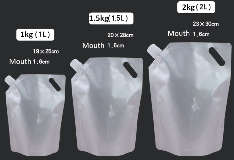 Настроенный логотип напечатанный вверх Алюминиевая фольга Пакет упаковки Пластиковый пакет с ротком для фруктового сока