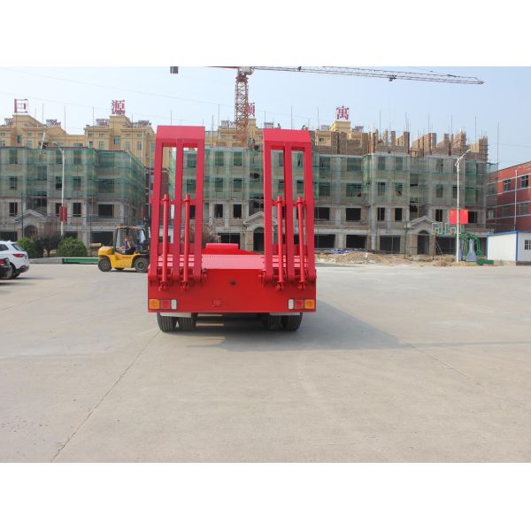 Высокая полезная нагрузка Aotong Гидравлическая система рулевой рампы низкая кровать полуприцеп грузовик 9м 13м